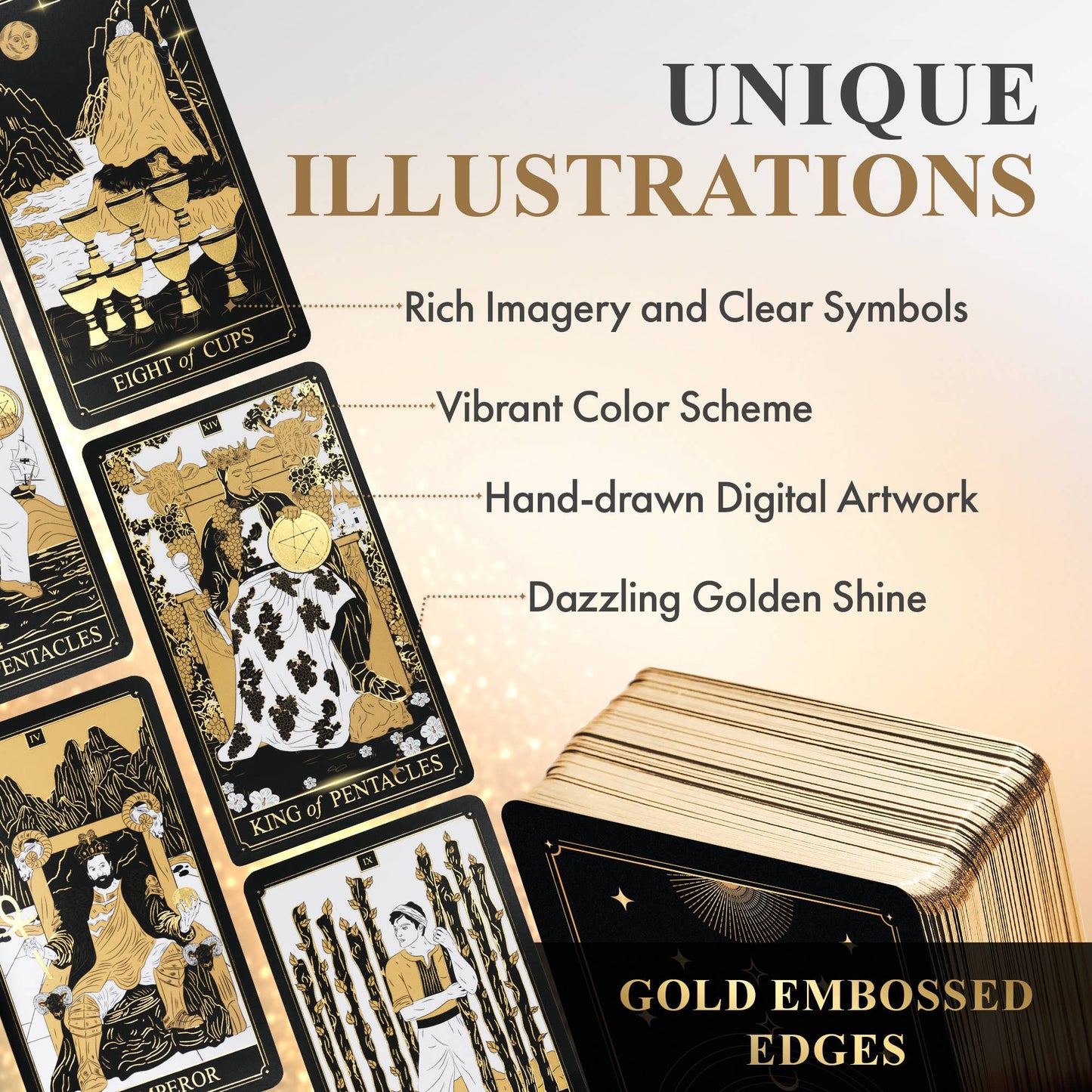 Wyspell Classic Tarot Cards - Gold Edition