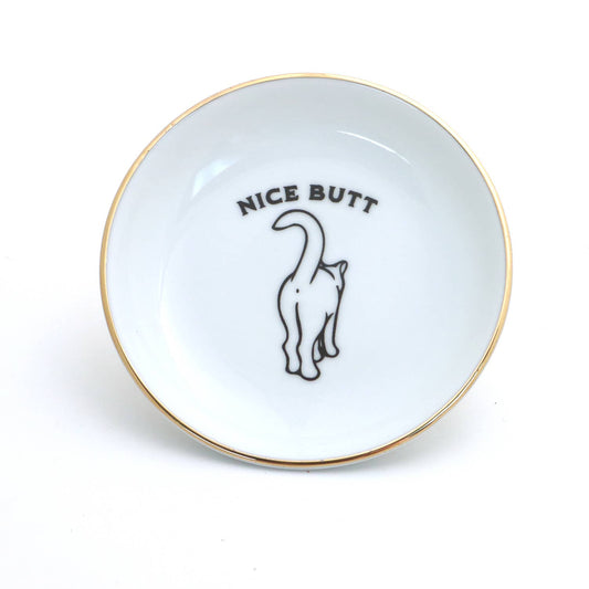 Cat Butt Ring Dish with 22k Gold Accents