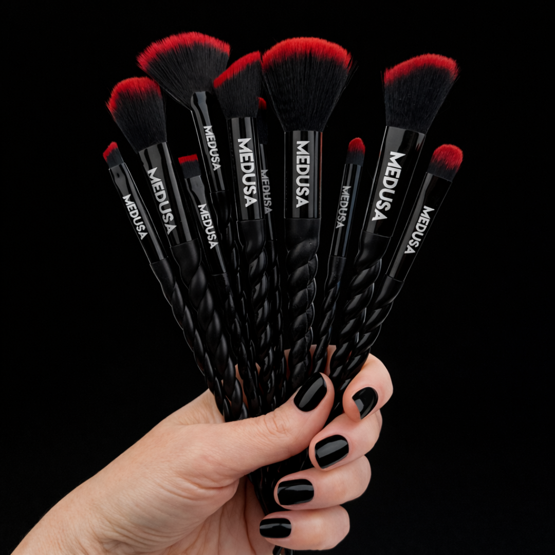 10 Piece Gothic Unicorn Brush Set