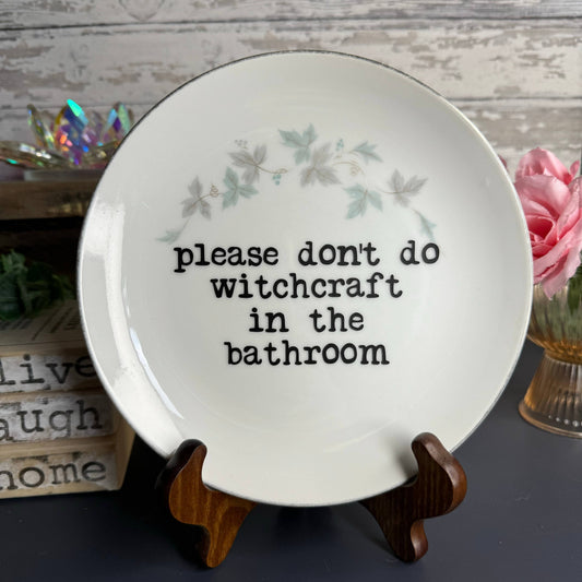 Upcycled Funny Plates, Witchcraft, Gift Shop, Tourist