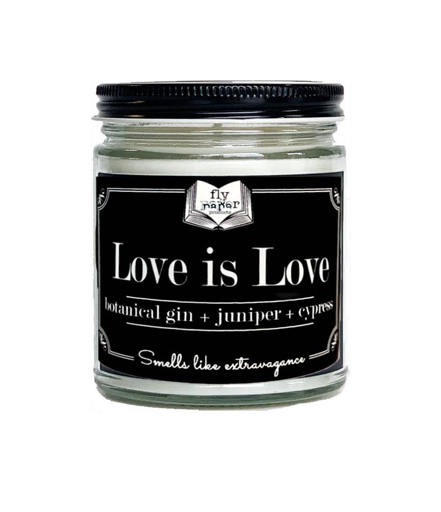 Love is Love 9oz Candle Botanical Gin + Cypress + Juniper
