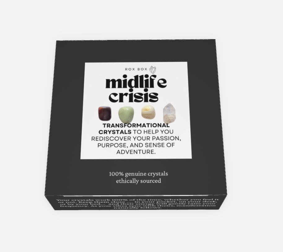 Midlife crisis - crystals for transformation - cheeky gift funny gift