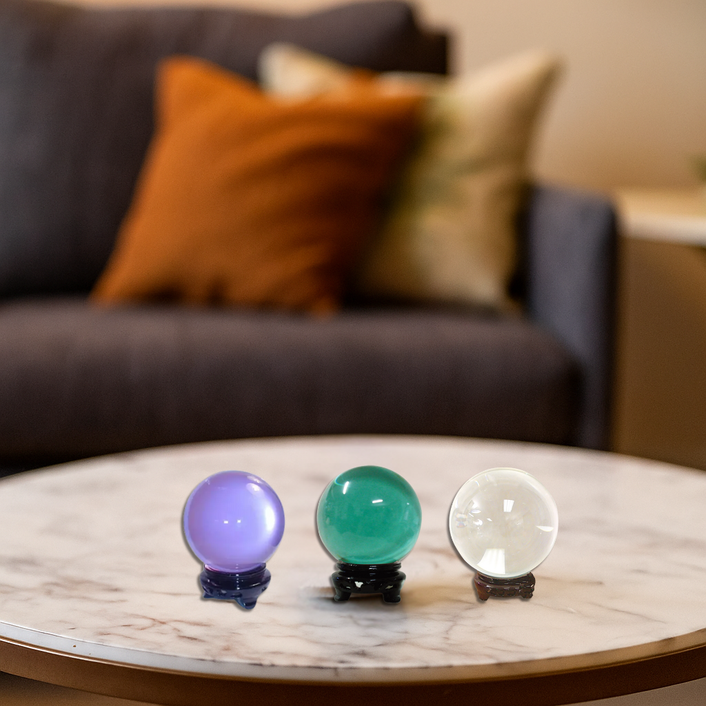 "Crystal" Ball – Elegant Glass Crystal Sphere - Lavender