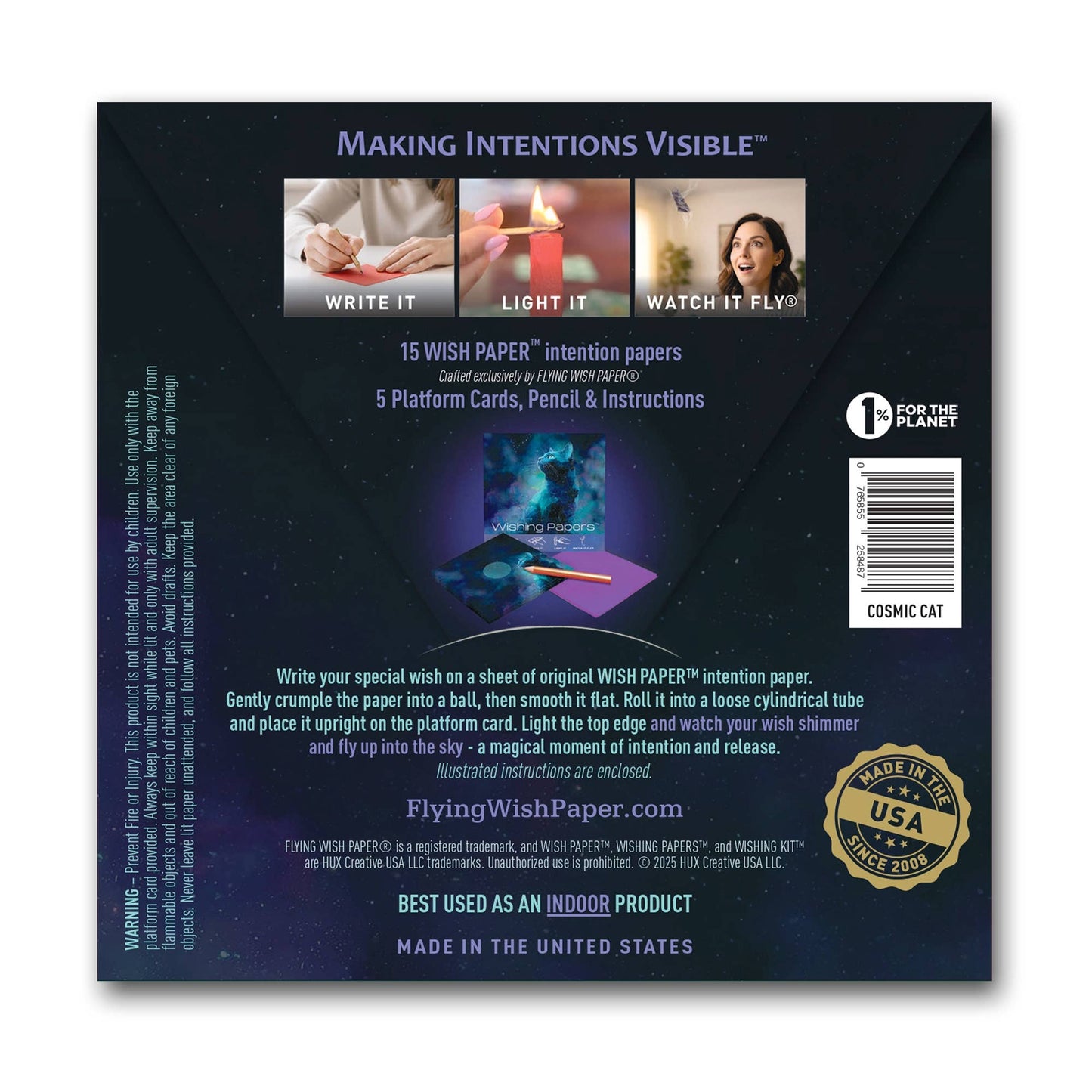 COSMIC CAT — WISHING PAPERS™ Mini 15 WISHING KIT™ Gift