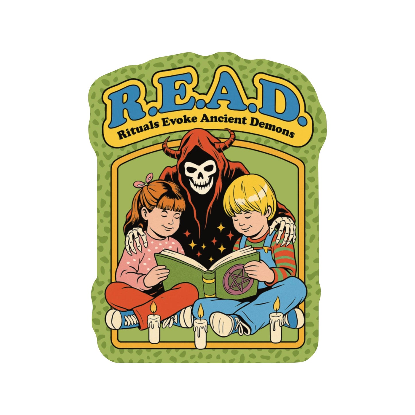 Read Books Sarcastic Demon Humor High Quality Vinyl Sticker