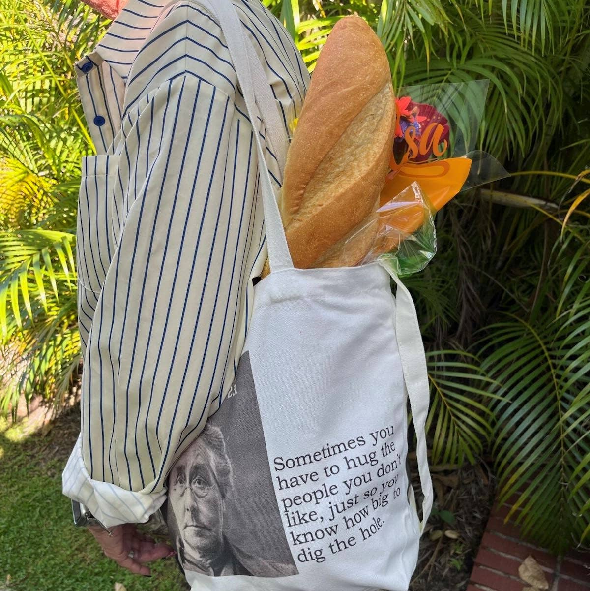 Big House Tote and Grocery Bag, Carole doesn't get drunk...