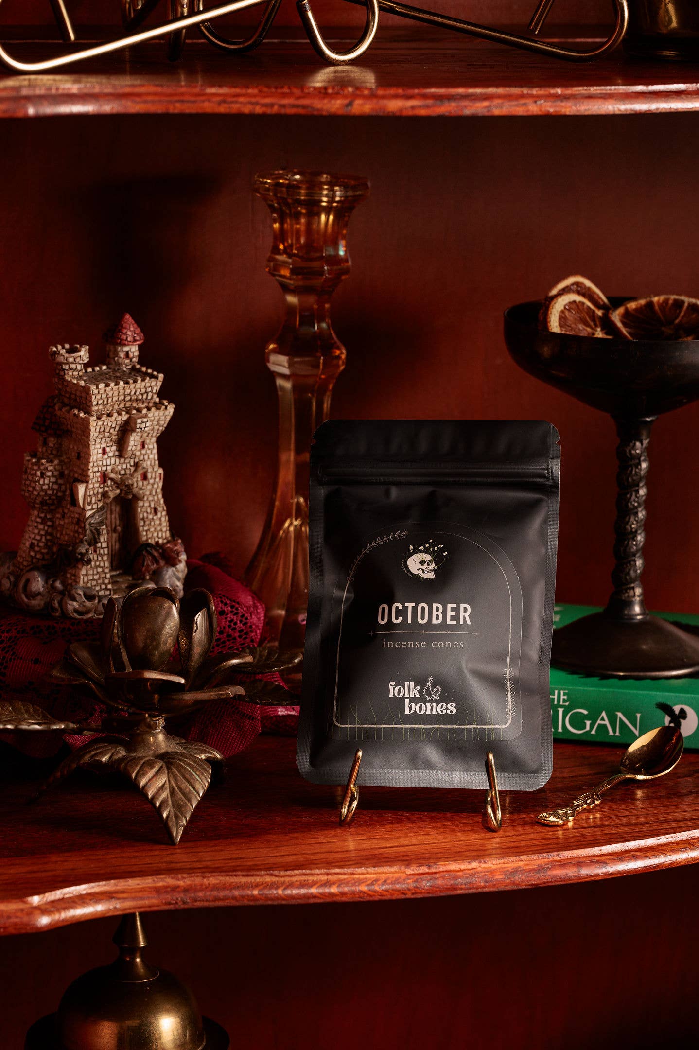 October - Tobacco Leather Bergamot Incense Cones