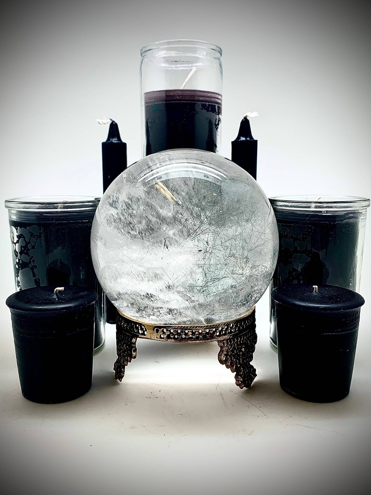 Black Votive Candle - protection, remove negativity