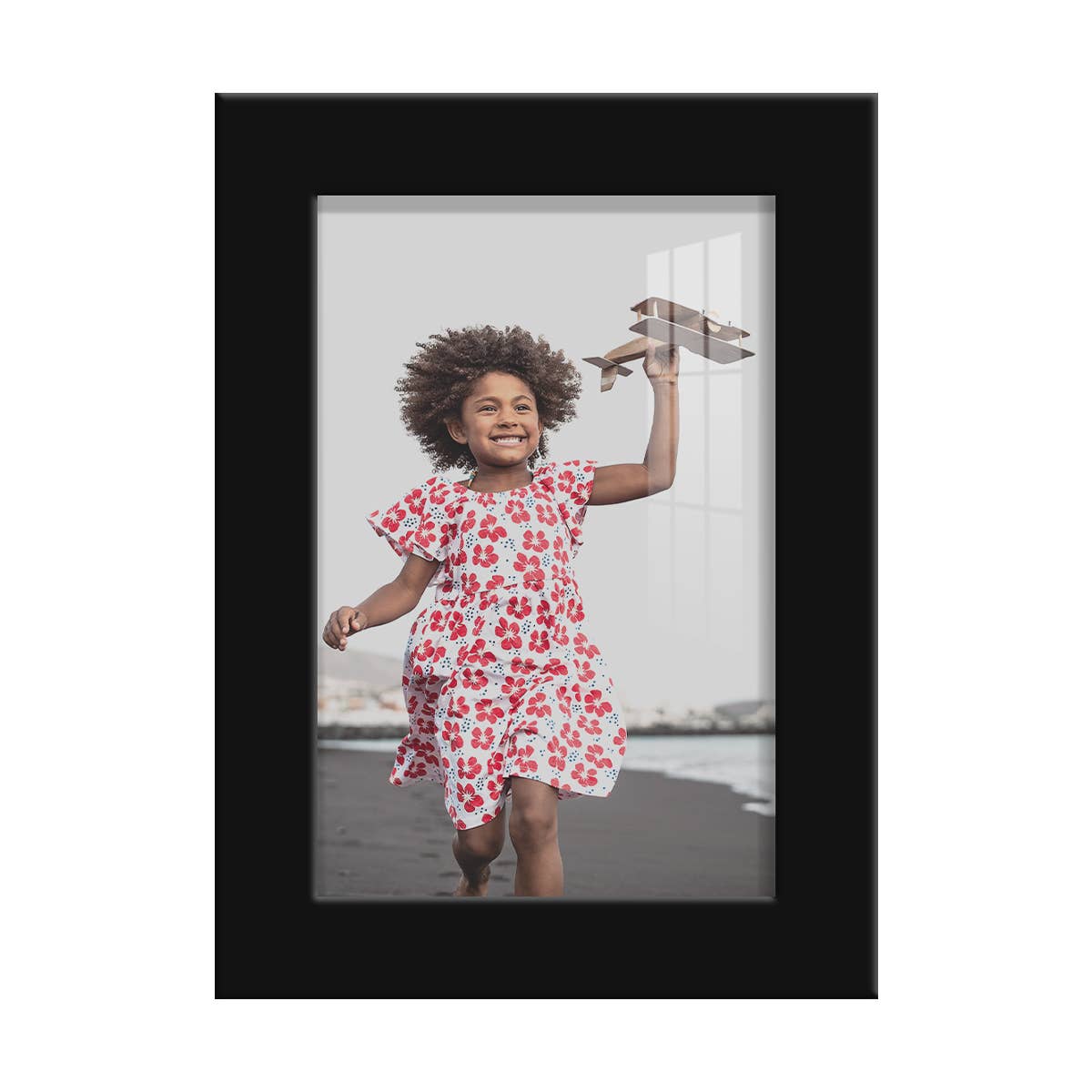Photo Frame. Real Wood Modern Frame, Black