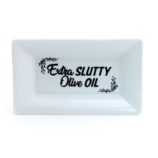 Extra Slutty Flared Rim Olive Oil dipping dish, olive dish