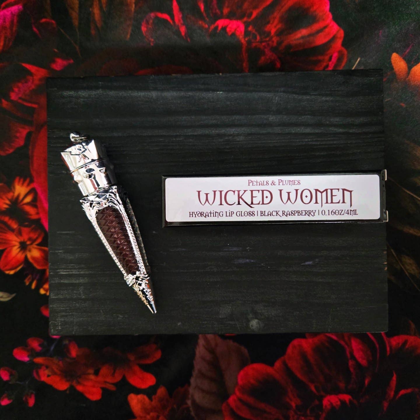 Wicked Women Lip Gloss | black raspberry | dried blood red
