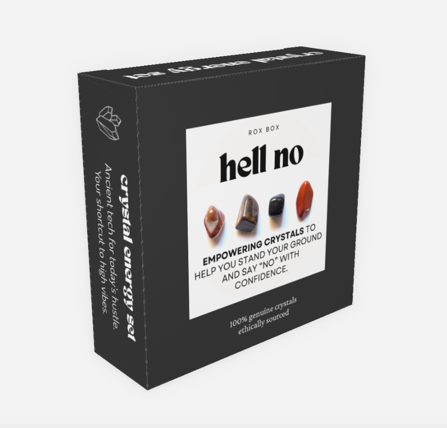 Hell no - crystals for empowerment - cheeky gift funny gift