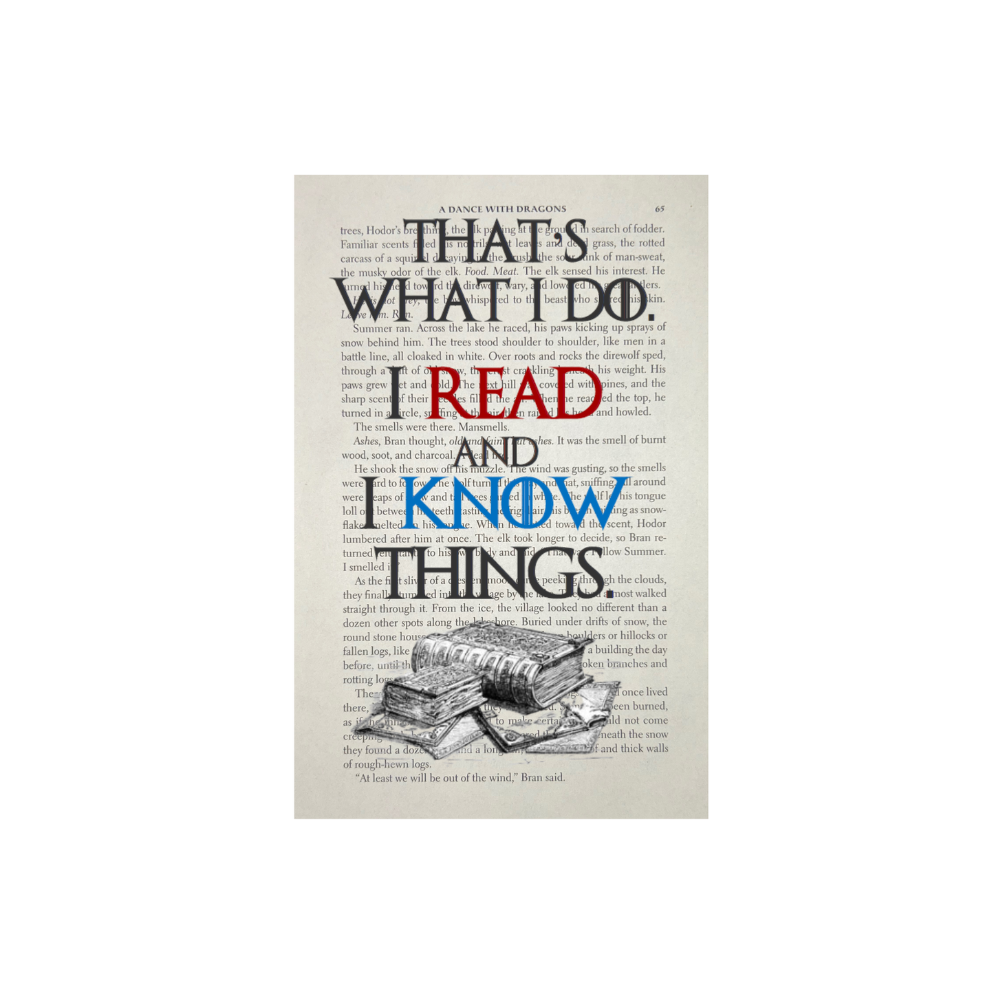 That's what I do Read | Dictionary Print | Vintage Book Art
