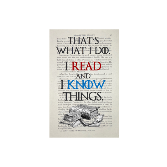 That's what I do Read | Dictionary Print | Vintage Book Art