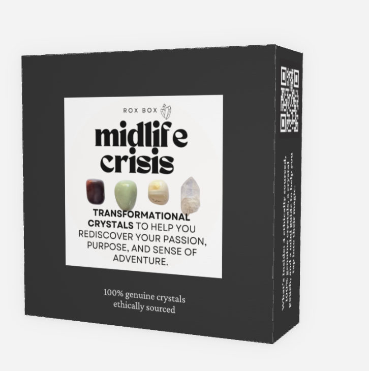 Midlife crisis - crystals for transformation - cheeky gift funny gift