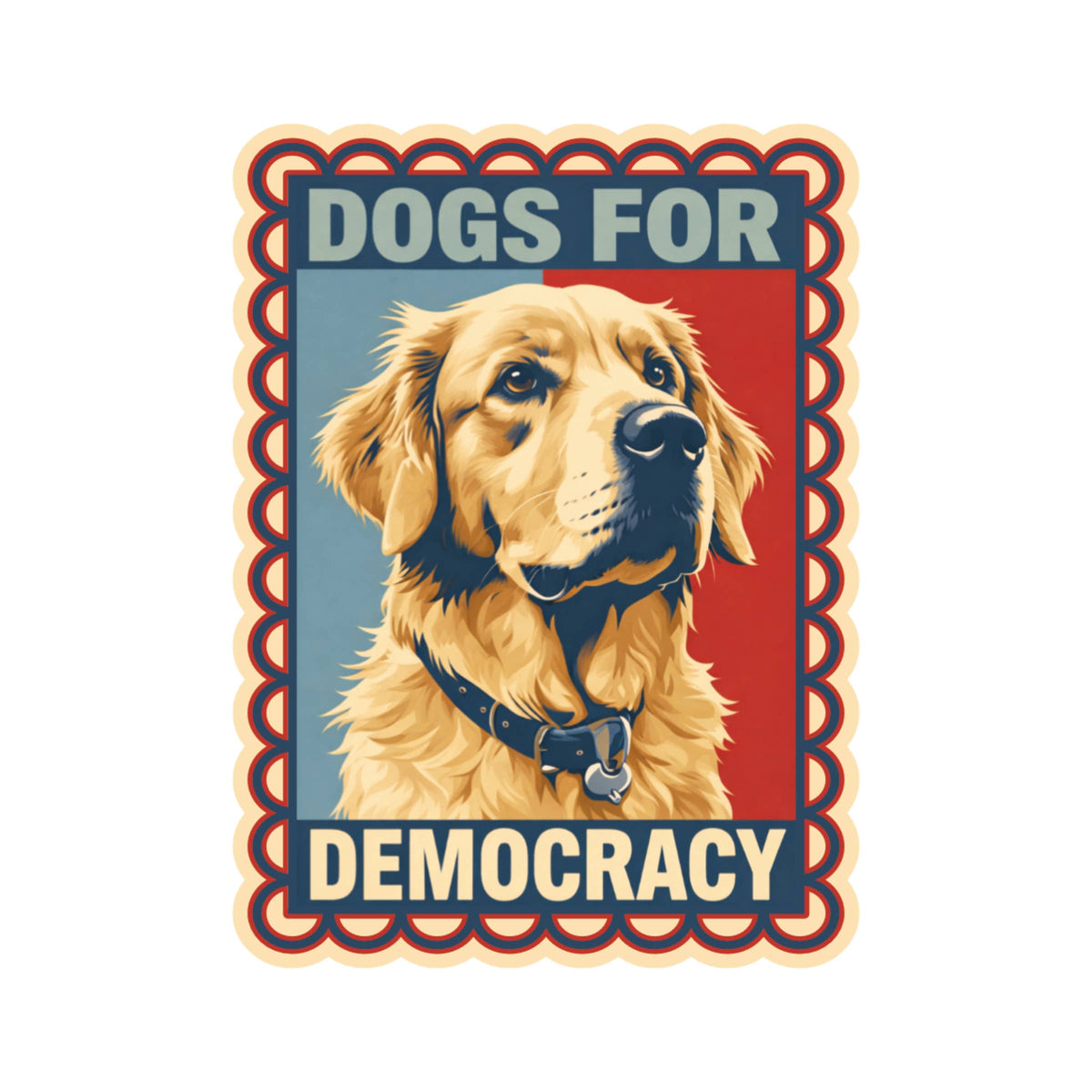 Dogs For Democracy Voting Polls High Quality Vinyl Sticker