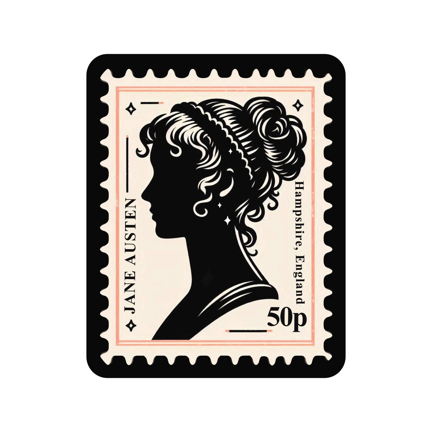 Jane Austen Feminist Book Read High Quality Vinyl Sticker