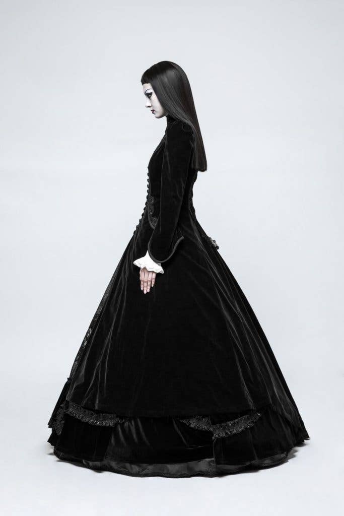 Y776 - Gothic Palace Swallow Tail Long Dress