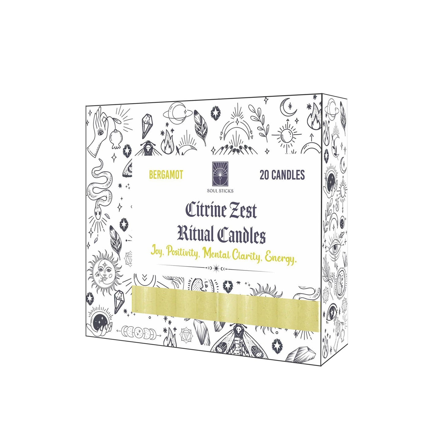 Ritual Candles - Soul Sticks Citrine Zest Bergamot (20)