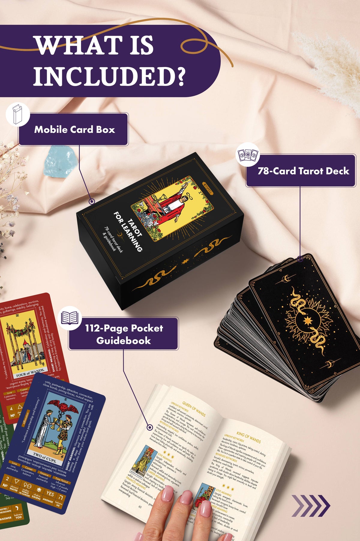 Wyspell Tarot Cards for Learning (112 Pages)