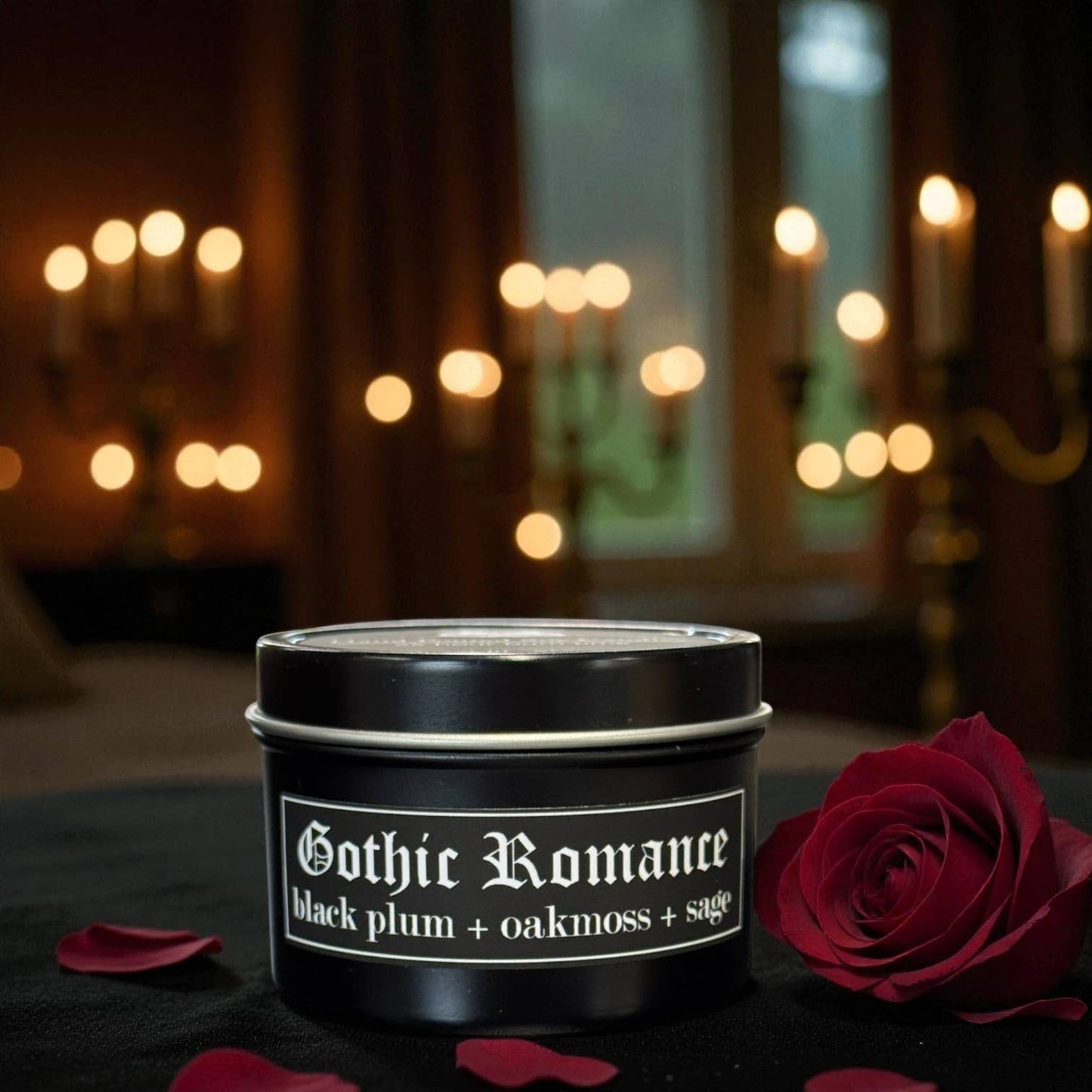 Gothic Romance 4oz Candle Black Plum + Oakmoss + Sage