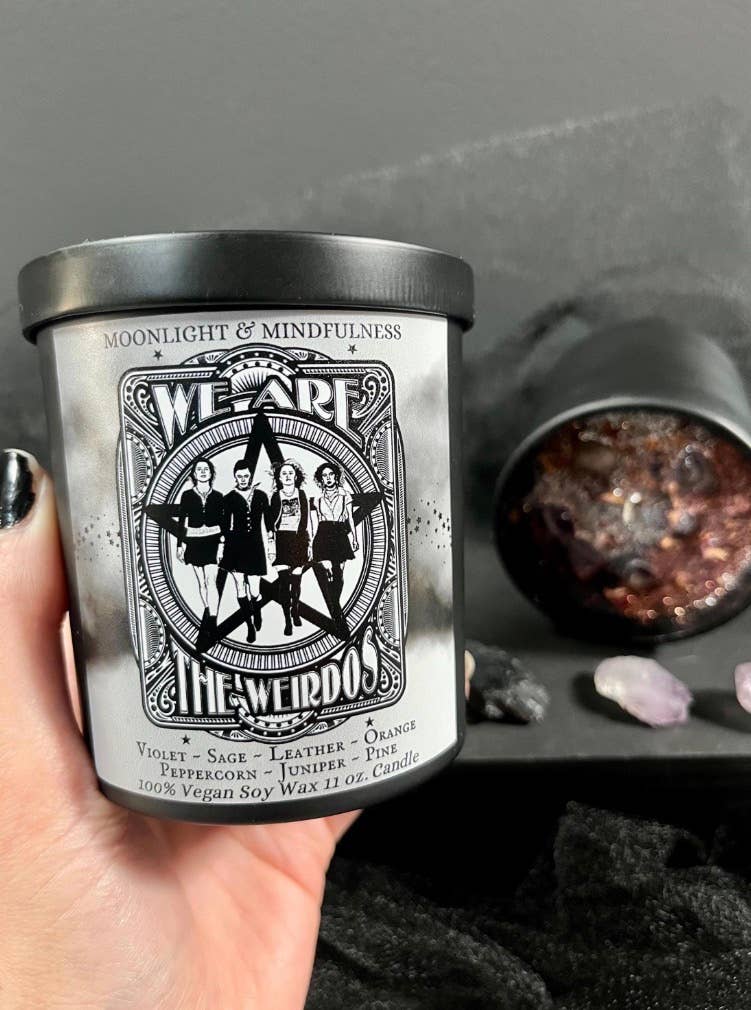 We Are The Weirdos Soy Wax Crystal Candle, Hand-Poured