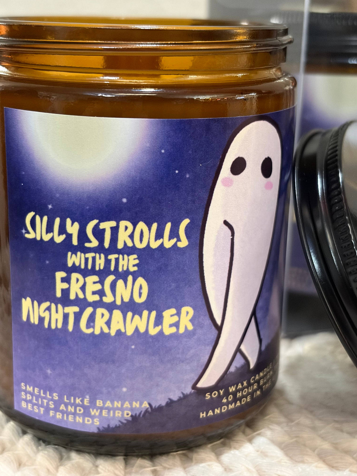 Fresno Nightcrawler Cryptid Banana Split Hand Poured Candle