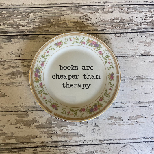 Upcycled Funny Plates, Booktok, Books, Gift Shop, Tourist