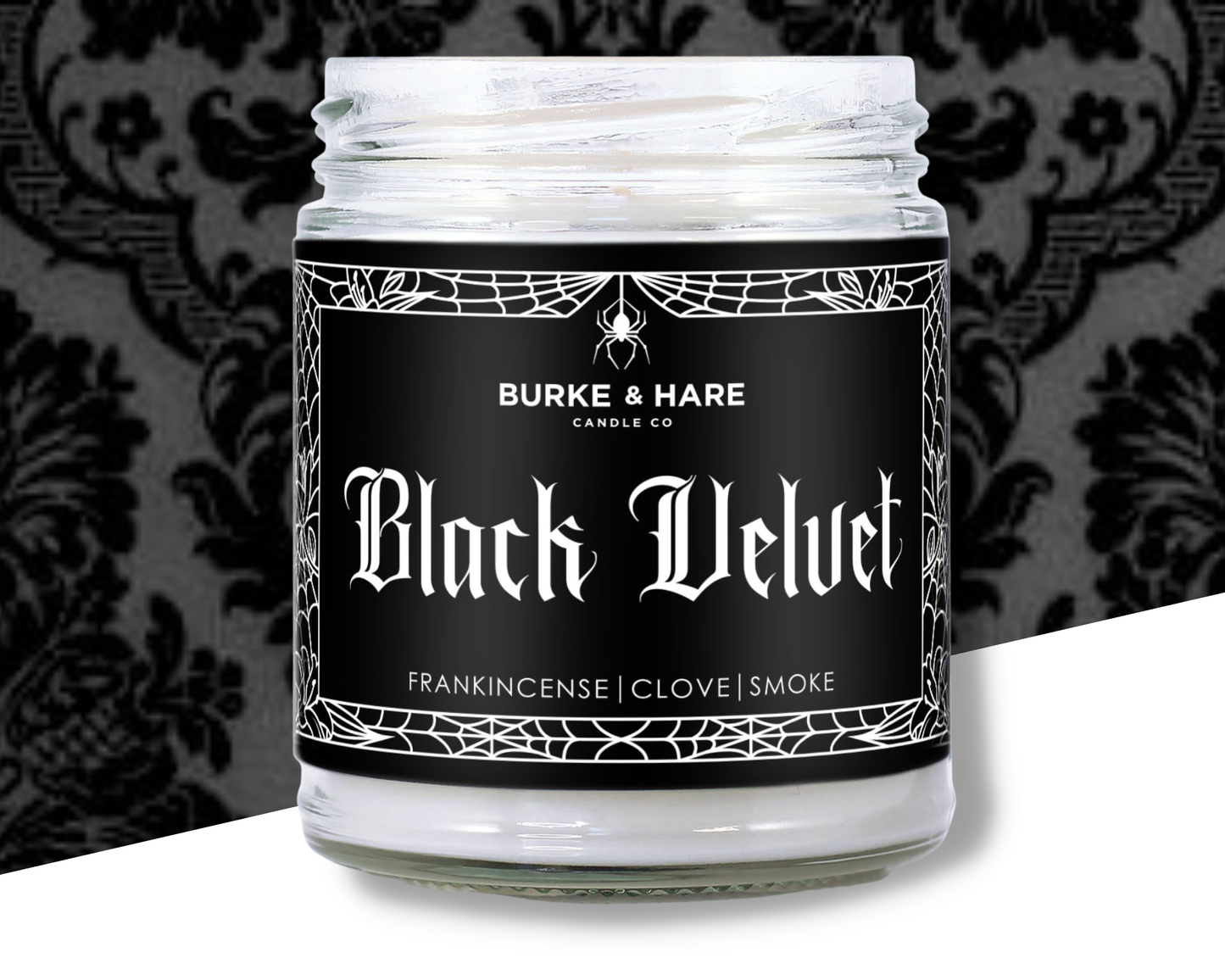 Gothic Scented Candle - Black Velvet - Clove Smoke
