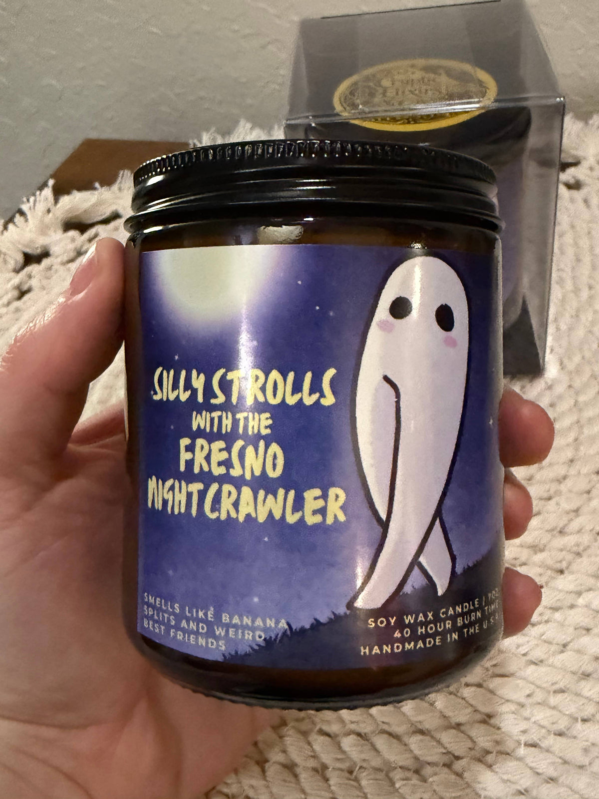 Fresno Nightcrawler Cryptid Banana Split Hand Poured Candle