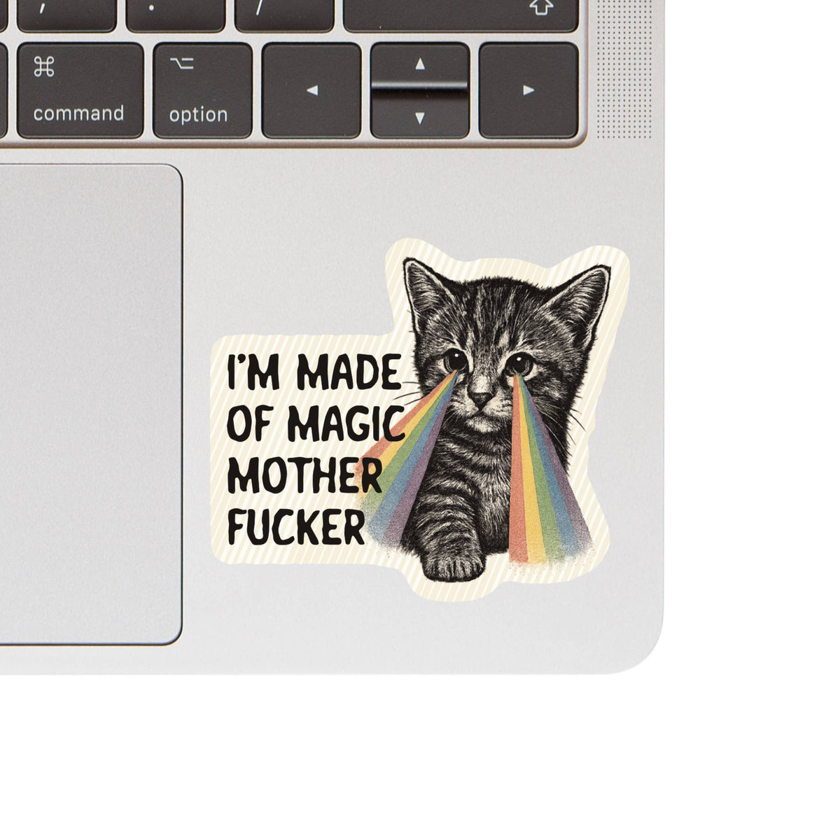 Magic Fuck Kitty Cat Prism Swear High Quality Vinyl Sticker
