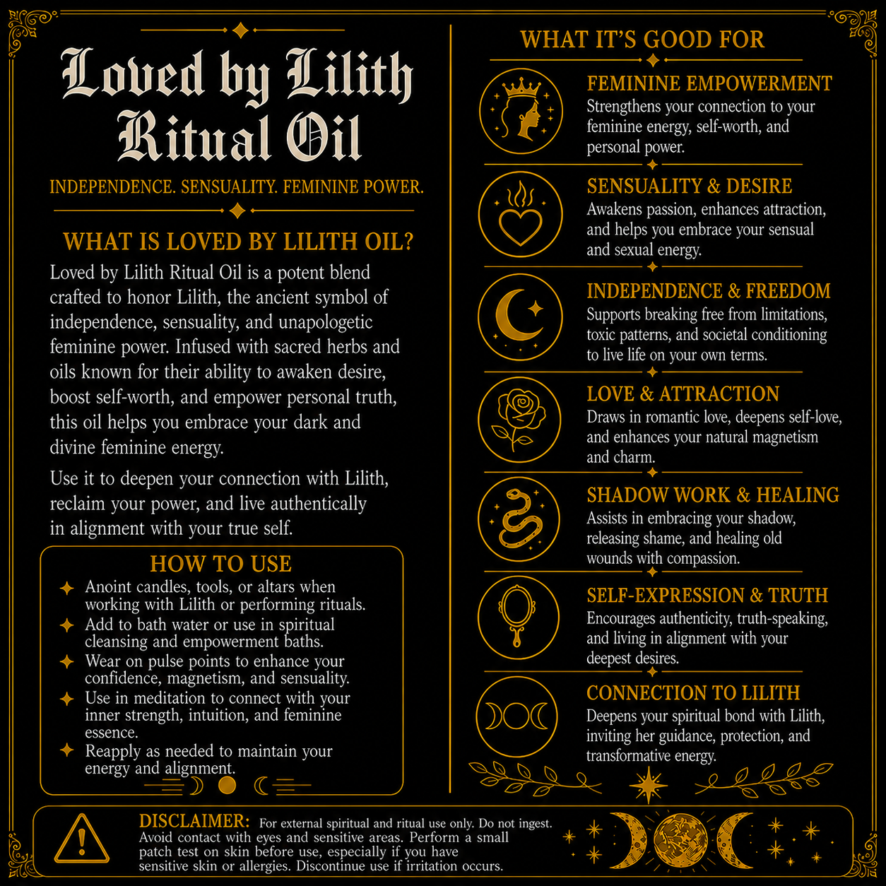Lilith Ritual Oil 2oz