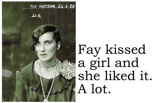 BIG HOUSE Postcards, Fay kissed a girl...