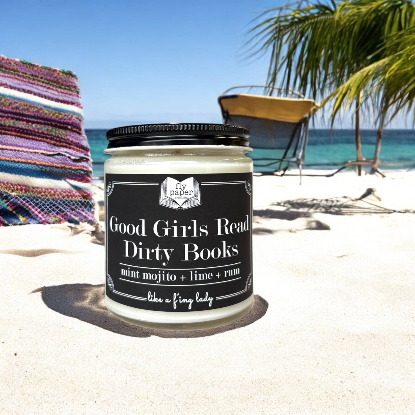 Good Girls Read Dirty Books 9oz Soy Candle Lime + Mint + Rum