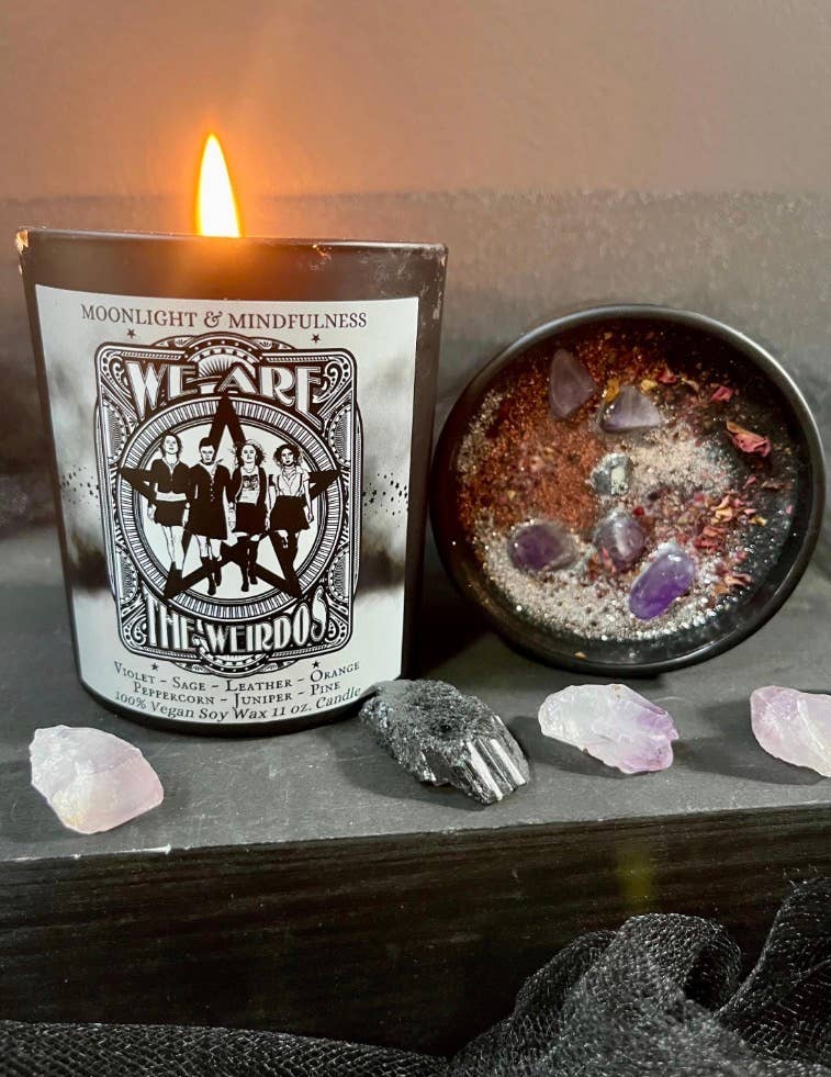 We Are The Weirdos Soy Wax Crystal Candle, Hand-Poured