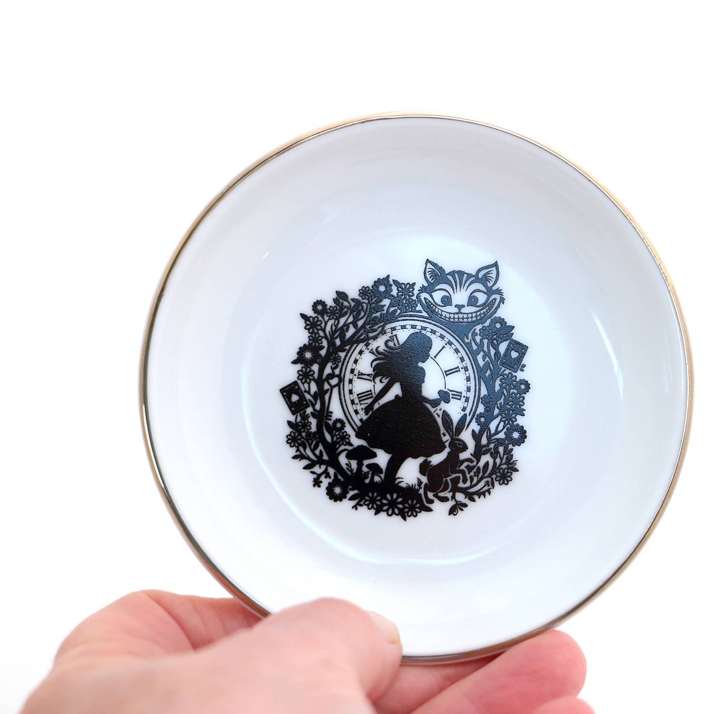 Through The Looking Glass Alice Ring Dish,with 22K Gold