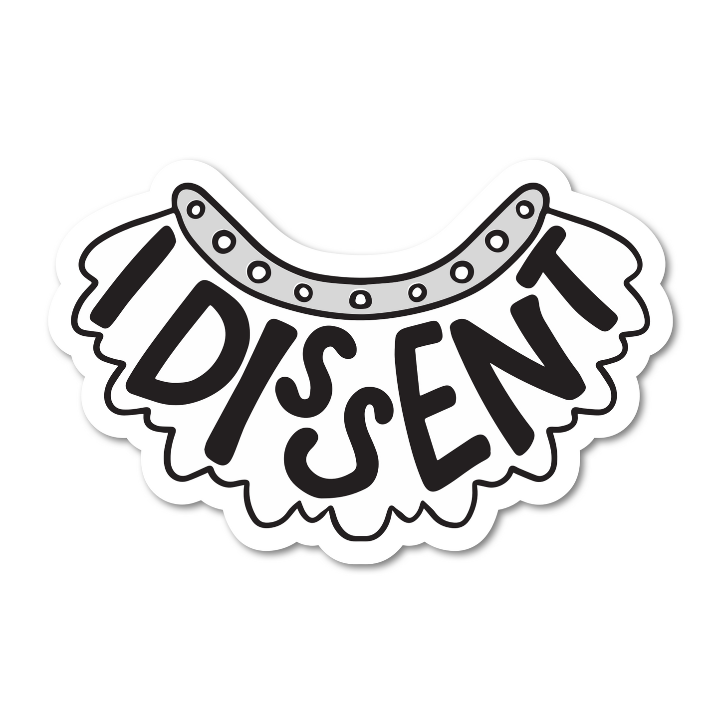 I Dissent Collar Vinyl Sticker