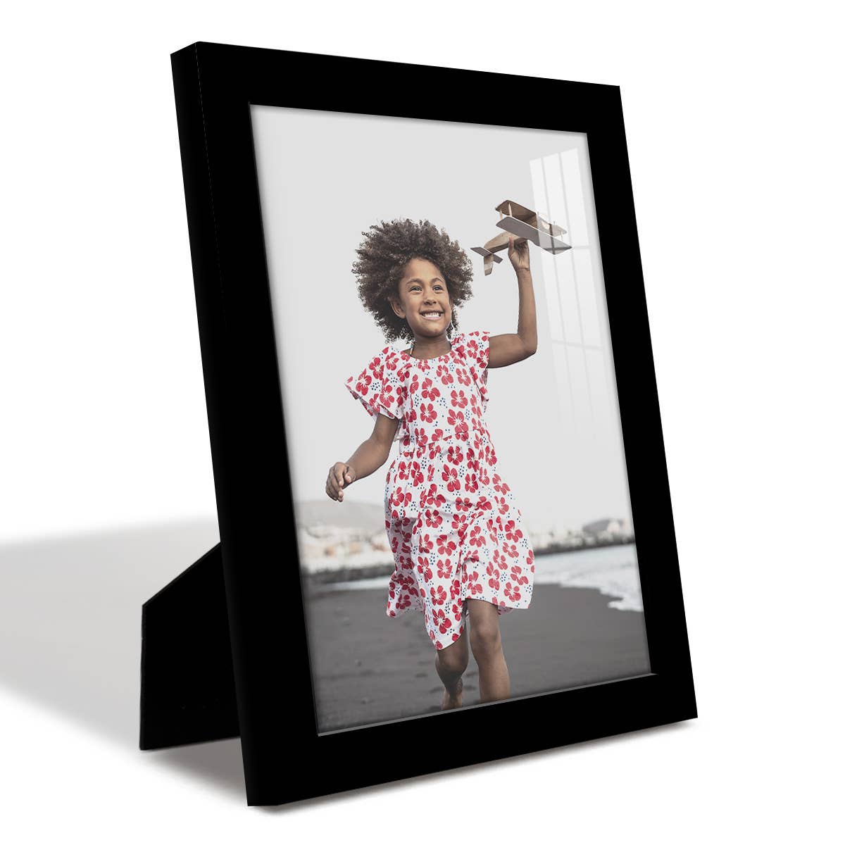 Photo Frame. Real Wood Modern Frame, Black