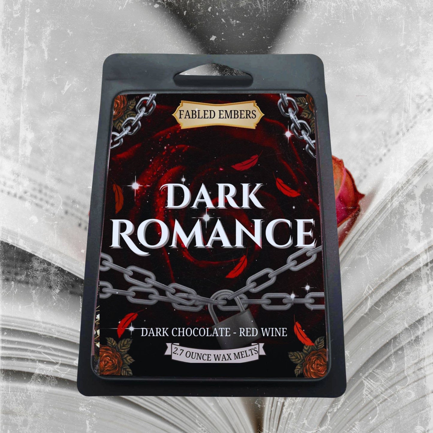 DARK ROMANCE bookish wax melts | wine and chocolate