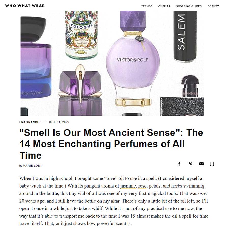 Salem - Witchy Perfume Oil - Jasmine & Incense