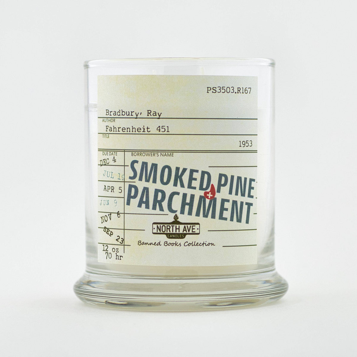 Banned Book Candle, Fahrenheit 451 / bookstore gift