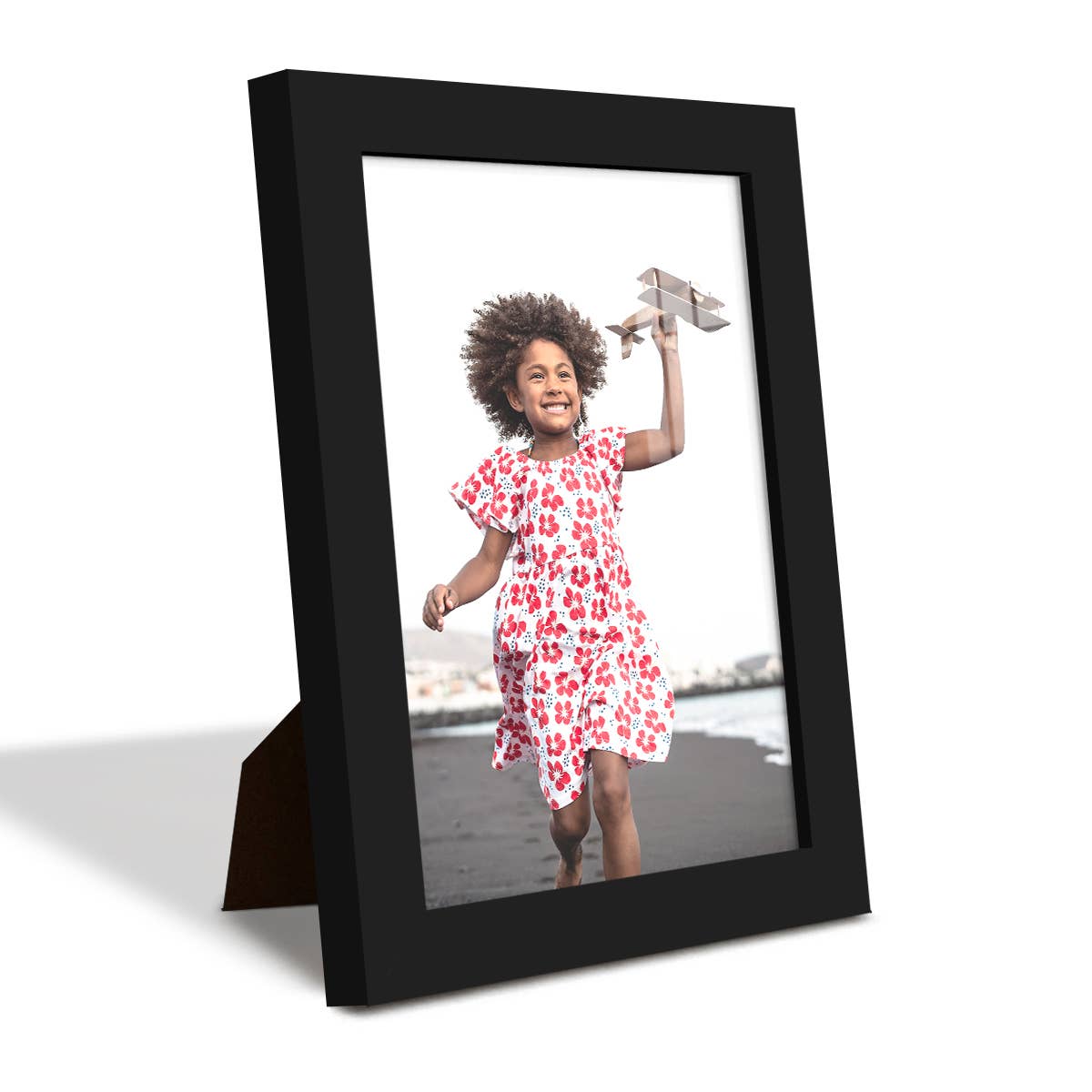 Photo Frame. Real Wood Modern Frame, Black