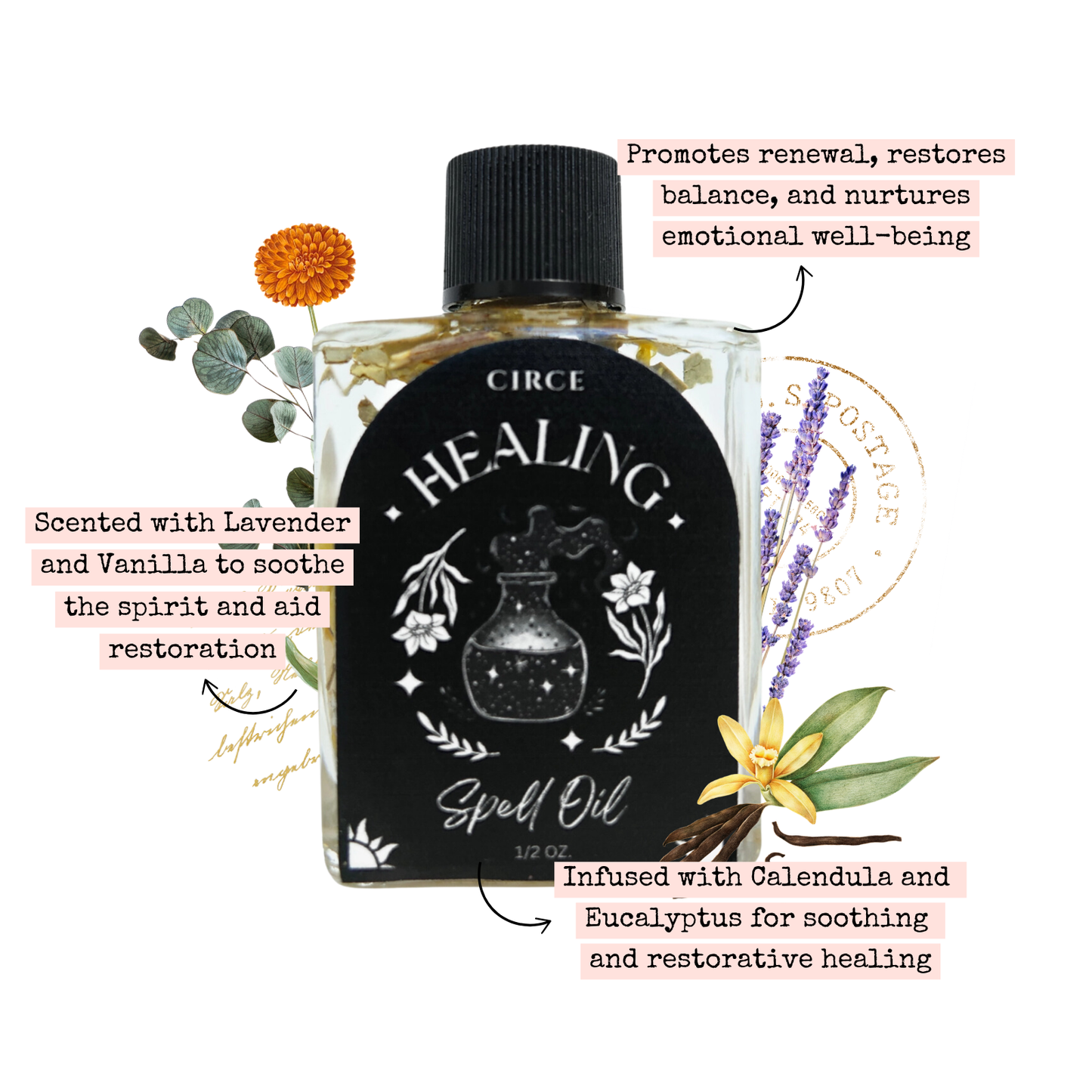 Healing | Spell Oil 1/2 oz - Wholesales