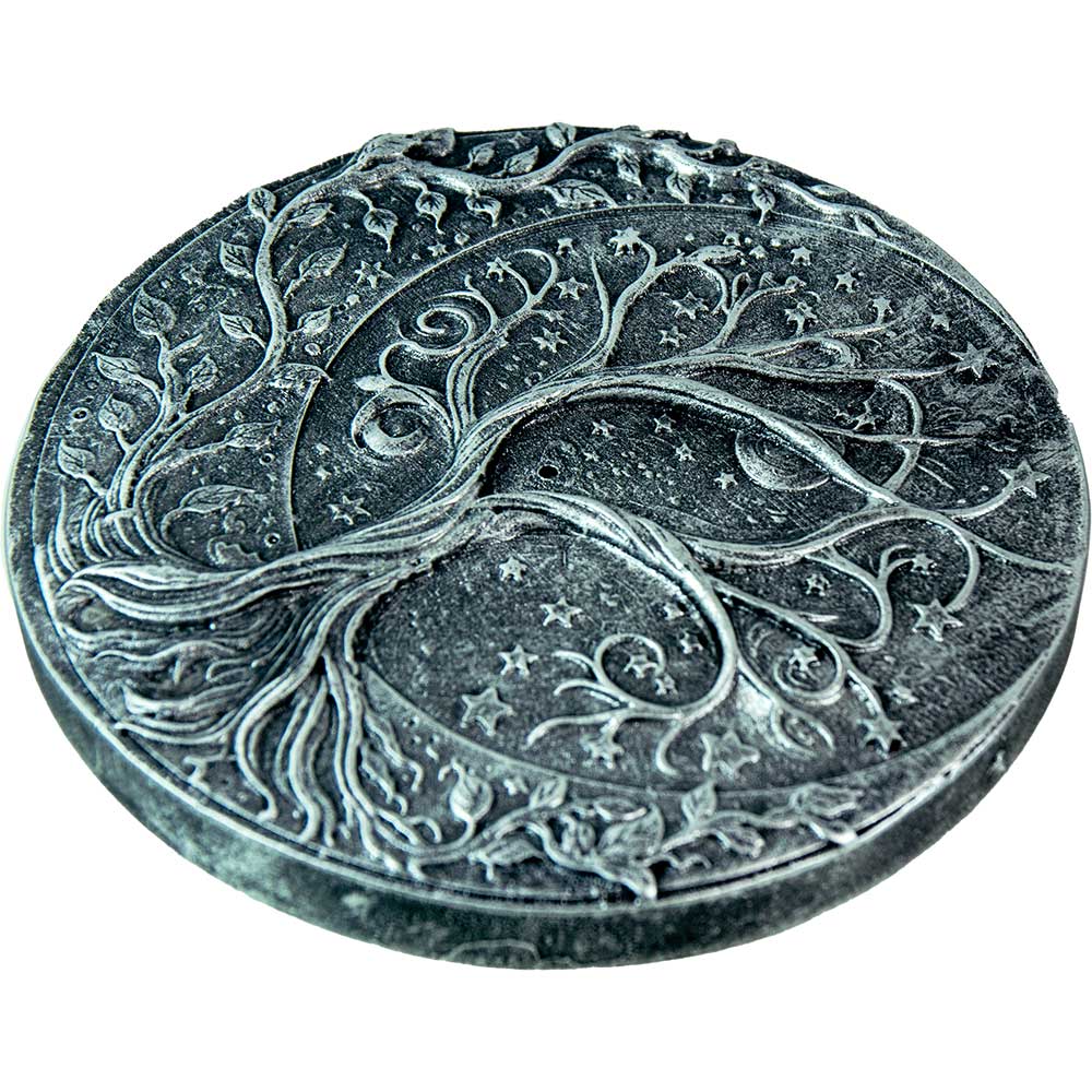 Polyresin Incense Holder - Tree of Life Antique Silver