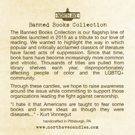 Banned Book Candle, George Orwell 1984 / bookstore gift
