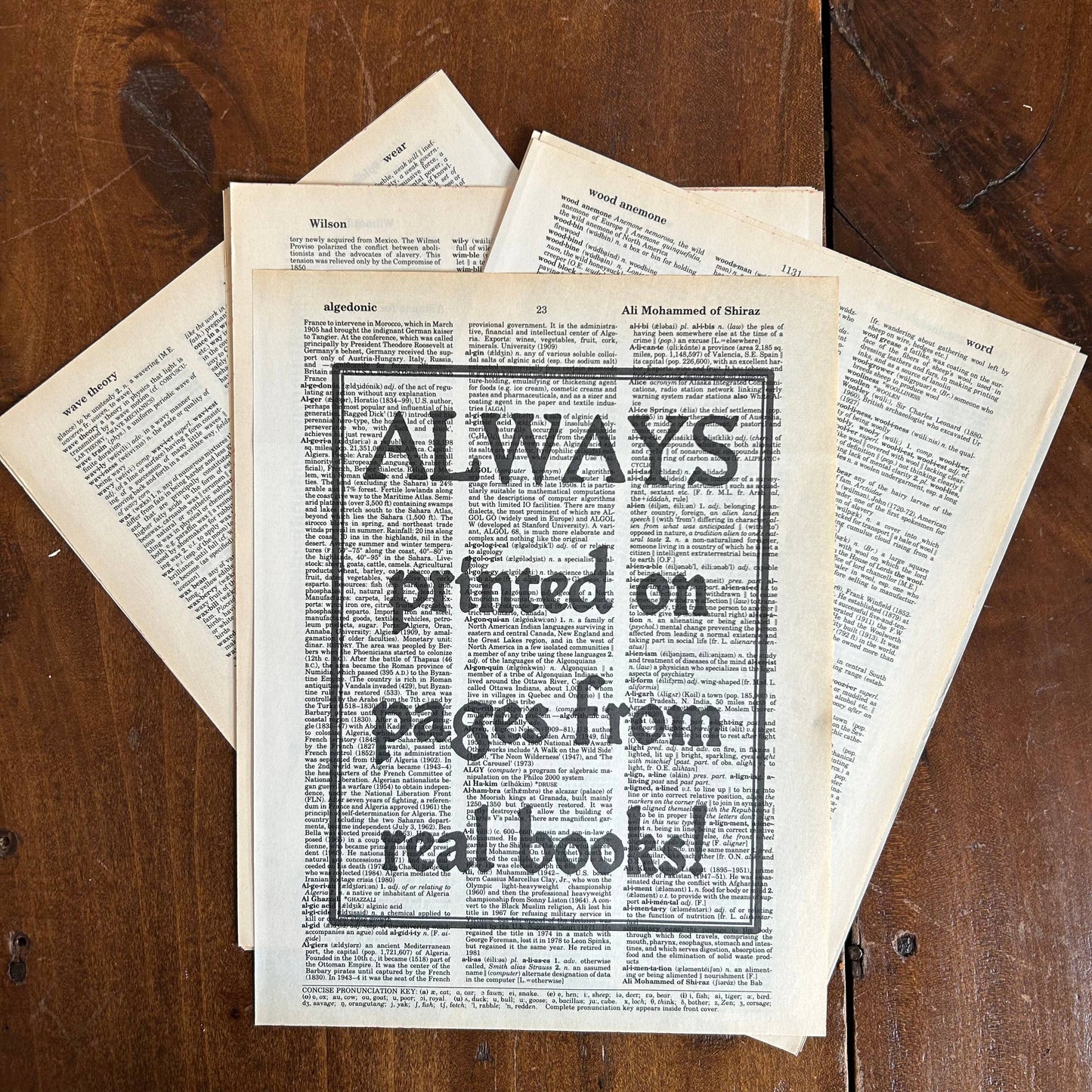 It begins with absence | Dictionary Print | Vintage Book Art