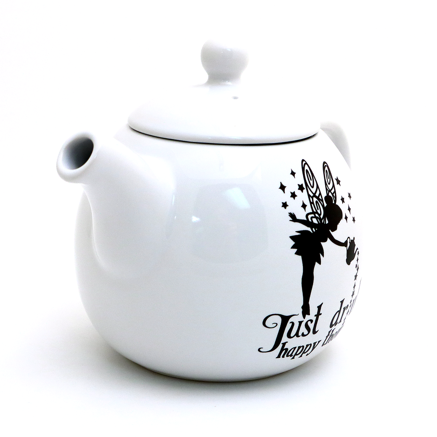 Just Drink Happy Thoughts Teapot, Tea for One