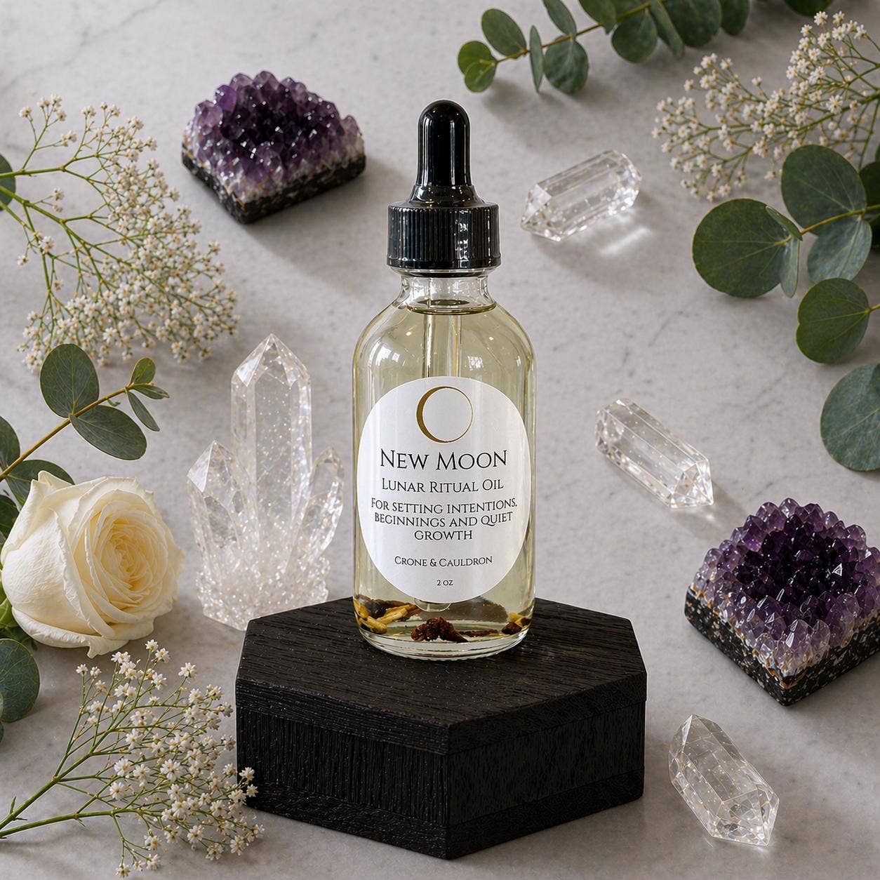 Lunar Magick - New Moon Ritual Oil (2 oz)