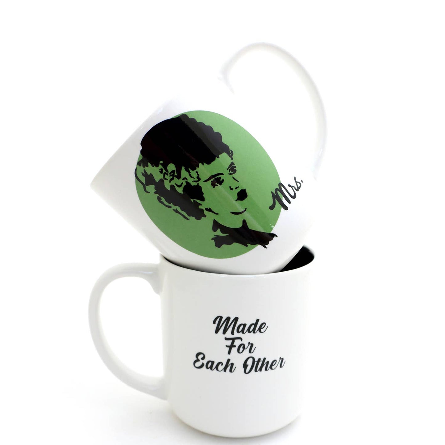 Mr. and Mrs. Frankenstein 16oz. Made for Each Other Mug Set