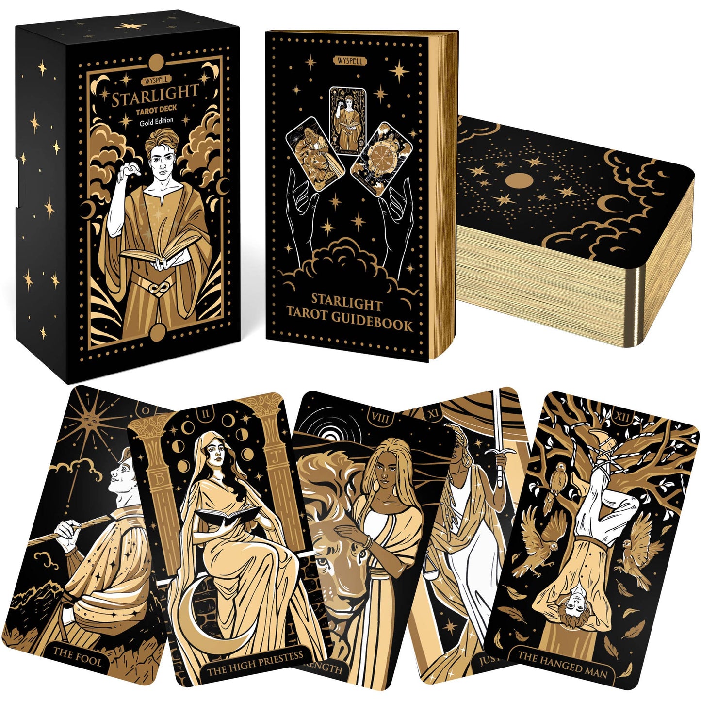 Wyspell Starlight Tarot Cards - Gold Edition